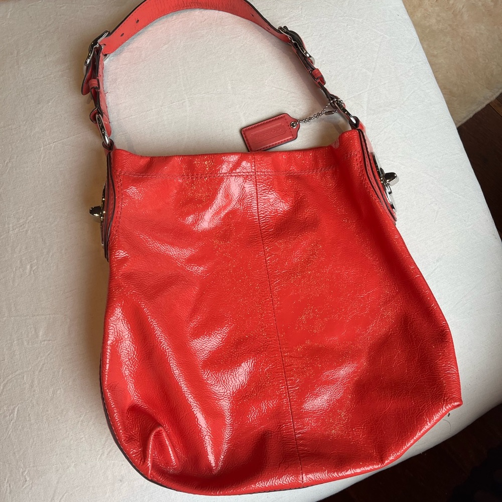 Very great condition like new red leather vintage coach purse